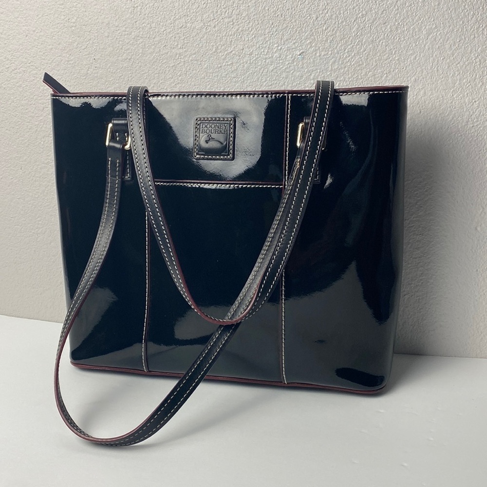 Dooney & Bourke Black Patent Leather Tote